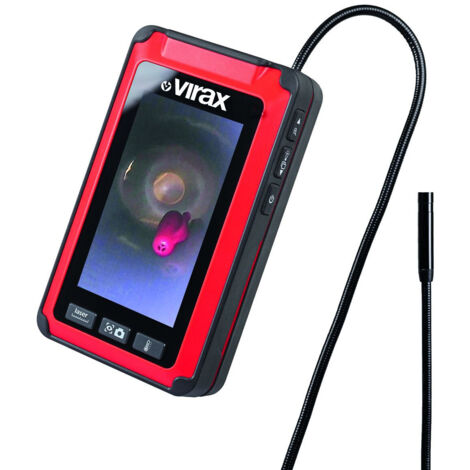 Virax – Caméra d'inspection étanche IP67 105 cm flexible – Résolution 640x480 – 6 LED – Avec accessoires – 294200