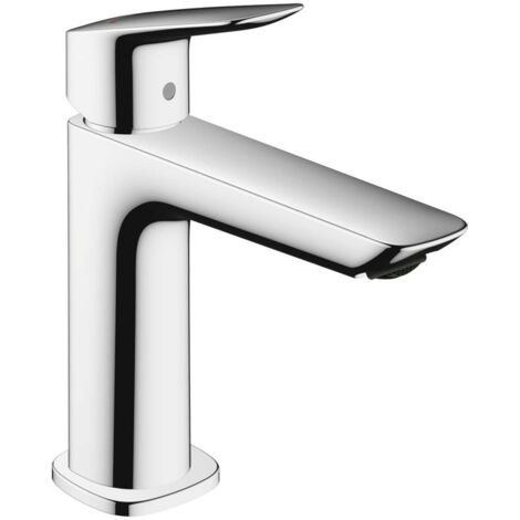 Hansgrohe – Mitigeur de lavabo monocommande Fine – Hauteur découlement 110mm – Bec fixe – Système de mélange céramique – Garniture de vidage à tirette