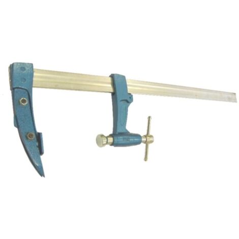Urko – Serre-joint charpentier 600mm – Saillie 120mm – Rail 35x8mm – Mécanisme à billes pour pression uniforme - 4003J