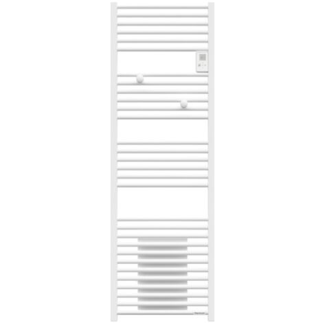 Thermor – Sèche-serviettes électrique Riva 4 mixte 2000W – Soufflerie 1000W – Dimensions 1837x550x105mm – Compatible Cozytouch