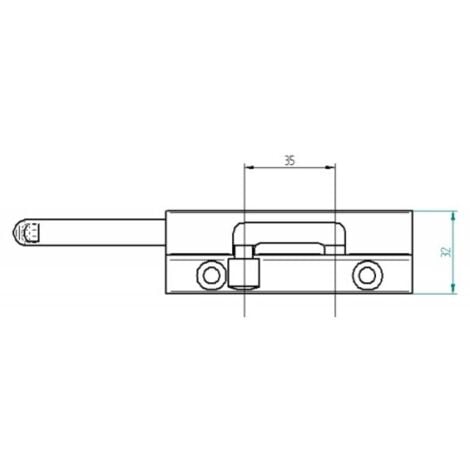 Kit verrou torpille + gâches aluminium TIRARD & BURGAUD - Ø10 mm - L.95 mm - VEU002N53