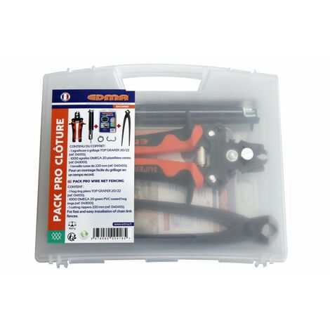 Pack pro cloture EDMA 1 agrafeuse + 1 tenaille + 1000 agrafes - 041855