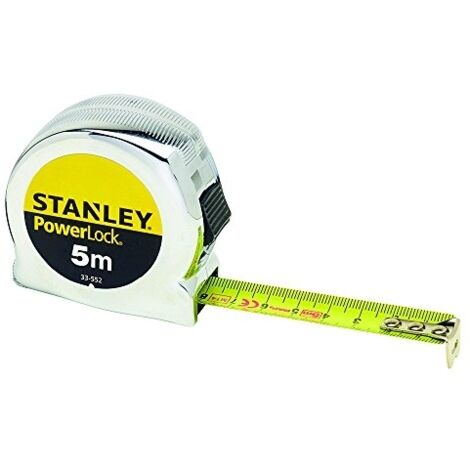 Stanley – Mètre à ruban 5 m x 19 mm – Revêtement Blade Armor anti-abrasion – Précision Classe II – Crochet 3 rivets – 33552