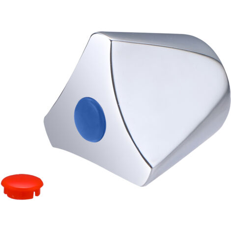 Noyon & Thiebault – Croisillon tricorne chromé métal – Finition brillante – Adapté pour robinetterie plomberie – Forme ergonomique – Hauteur 10cm
