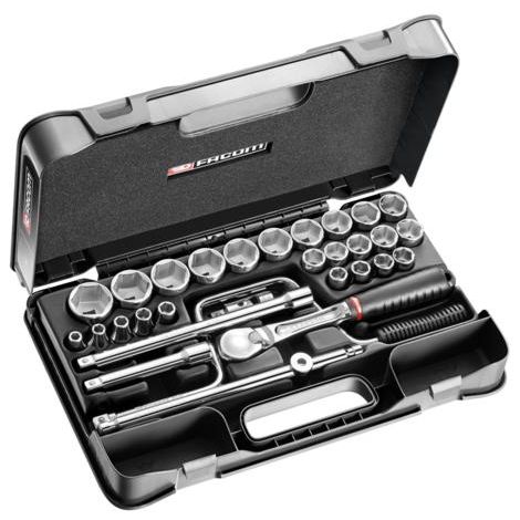 Coffret cliquets et douilles traversants : 1/4 et 3/8 CP-61Z SAM OUTILLAGE  61520460