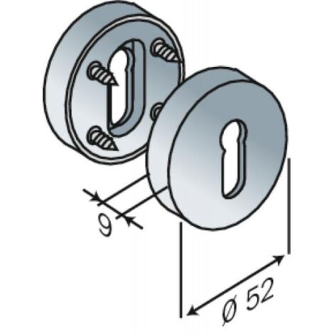 Paire rosace serrure S80 – Diamètre 52mm – Nylon massif noir – Béquille 135mm – Installation rapide par fixation invisible – Normbau