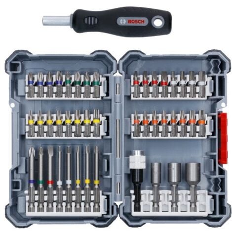 Assortiment d'embouts de vissage - BOSCH - 44 pièces + tournevis - 2607017693