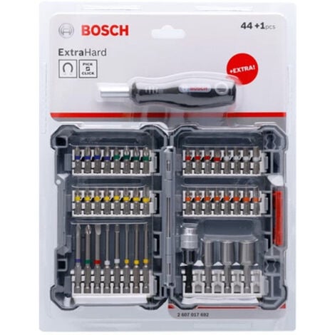 Assortiment d'embouts de vissage - BOSCH - 44 pièces + tournevis - 2607017693