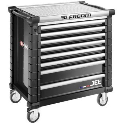 Facom – Chariot à outils 8 tiroirs – Servante roulante 1004 x 1005 x 575mm – Charge maximale 300kg – Pour professionnels