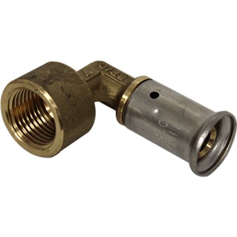 Coude multicouche laiton à sertir HENCO 90° Femelle 16 x 1/2' - 6P-1604 (1/4)