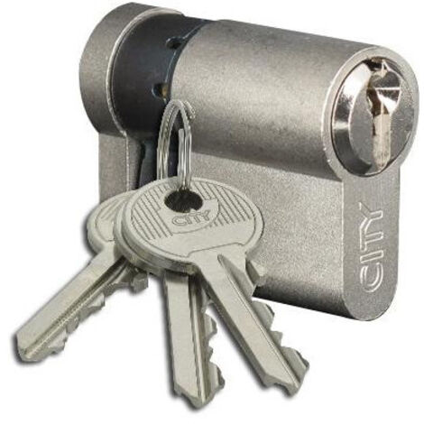 Demi-cylindre City ISEO 30x10mm laiton nickelé - varié V05 KCF001921 - 520930129V05