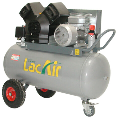 Lacme – Compresseur mobile 28 m³/h triphasé 100L 11 bar – Moteur bicylindre en V – Débit d'air 28 m³/h – 463300 (1/2)