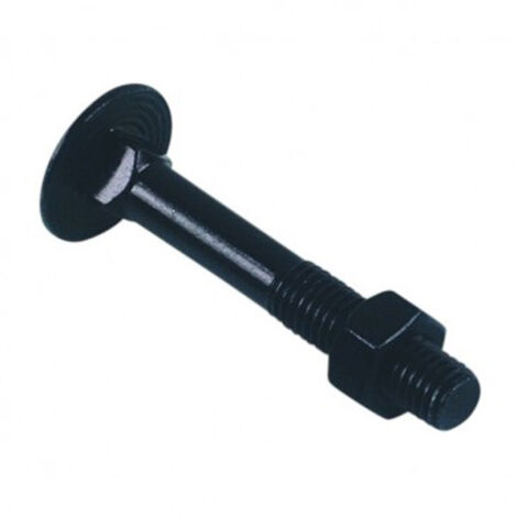 Boulon LENNIE Tête ronde collet carré TRCC - Zingué noir - Ø7x40 - boite de 200 - BTRCC0704006B