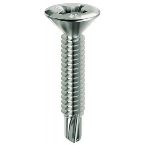Vis profilés pvc pour renfort tête fraisée PH Acier Chrom BLC Ent filetées Drillex Pvc, Ø 3,9 mm, L 19 mm, 1000 pi - MUSTAD