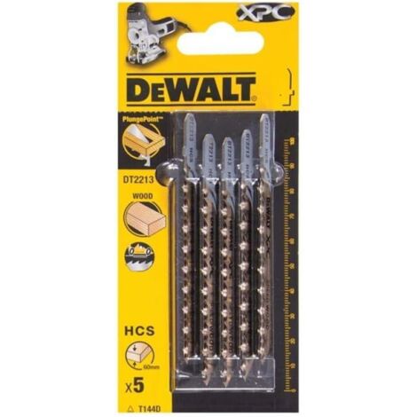 Dewalt DT2213-QZ Lame de scie sauteuse HCS 100 mm 5 PCS Bois