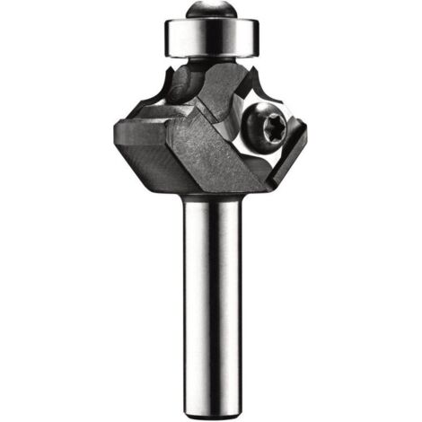 Festool – Fraise à moulurer réversible pour défonceuse – Acier au carbure – D 28 mm – R 2 mm – Arrondi de chants bois et plastique – 499809