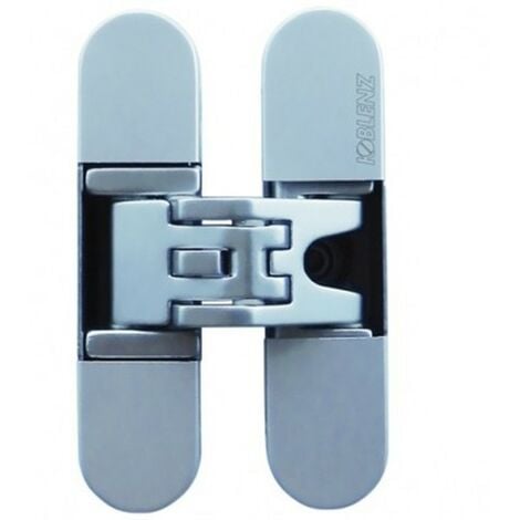 Kubica K6200 CS HD Charnière invisible 3D Bâtiment - Finition Chromé satiné - 45/60kg Ep mini 32mm - 1 pièce - KOBLENZ