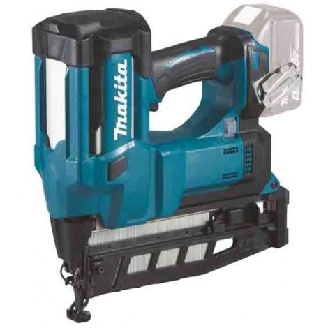Makita – Cloueur sans fil 18V LXT Li-Ion 16 Ga 25 - 64 mm – Éclairage LED pour zones peu éclairées – 800 clous par charge – DBN600ZJ