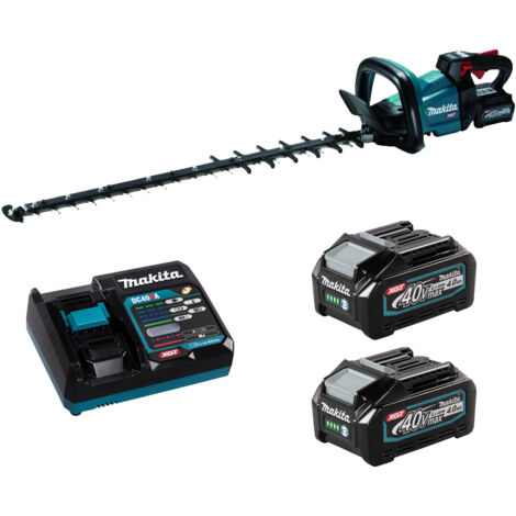 Makita – Taille-haie électrique 75 cm 40V max – 2 batteries 40V 4.0Ah – Moteur Brushless pour coupe précise – UH007GM201