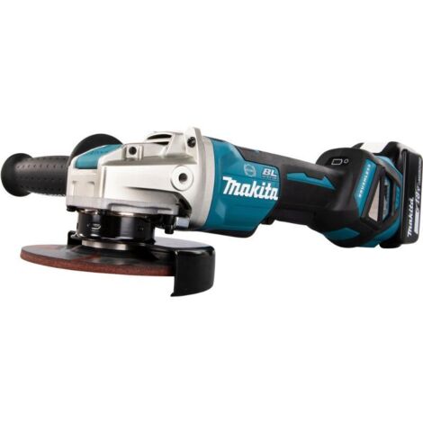 Makita – Meuleuse 125 mm 18V Li-Ion 5 Ah avec 2 batteries – Moteur sans charbon – Système X-LOCK – DGA519RTJ1