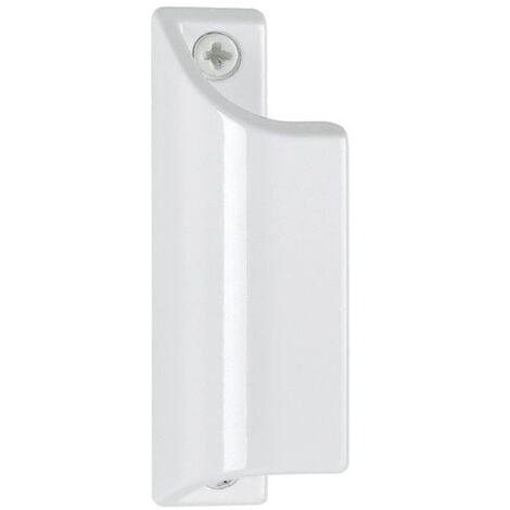 Poignée profilée 430 alu laqué blanc 9010 HOPPE - L.90 mm - pour porte-fenêtres - 517084