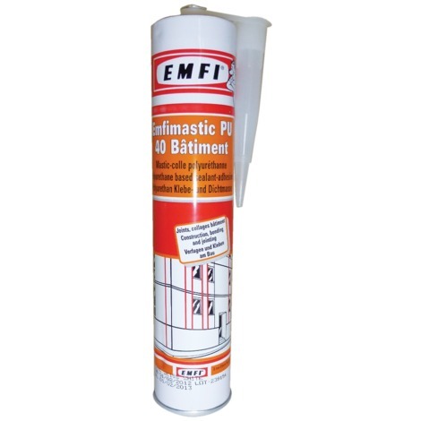 Mastic polyuréthane EMFI PU 40 FC - Blanc - Cartouche de 300 ml - 74088BE069