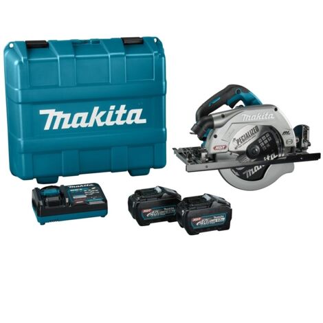 Makita – Scie circulaire 40V HS009GT201 – 2 batteries 5Ah – Moteur Brushless – Profondeur de coupe 85mm – Lame 235mm pour bois dur