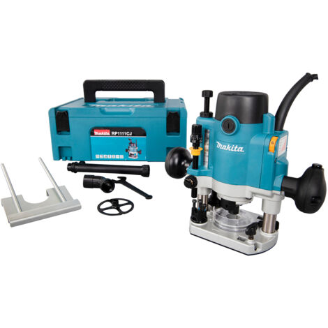 Makita – Fraiseuse verticale 1100W RP1111CJ – Vitesse 8000-27500 tr/min – Profondeur 0-57mm – Capacité pince 8mm – Pour fraisage bois dur