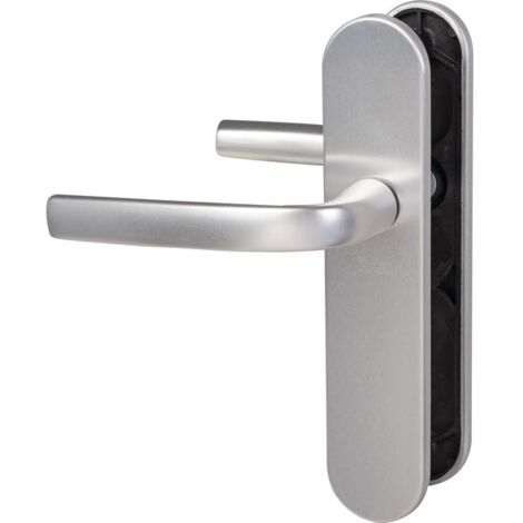 Ensemble Logio double béquille 1360/6339 VACHETTE sur petite plaque - Bec de cane - Entraxe 165 - Argent - 2008208