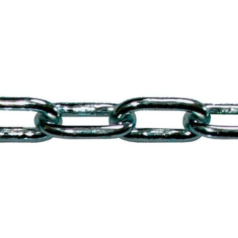 Levac – Chaîne droite zinguée 2.5 mm – Acier zingué pour résistance et durabilité – Longueur 24x5 mm – 2042AB (1/4)