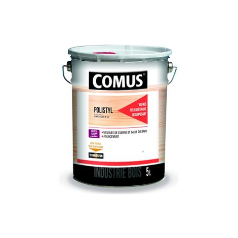 Vernis finition bi-couche polyuréthane Polystyl 2062 COMUS - SAT30 - 5 L - 7774