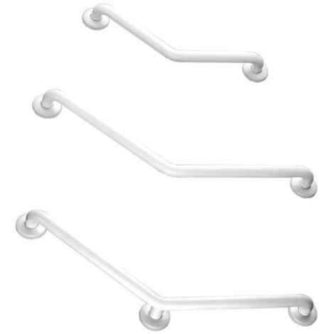 Barre époxy blanc 135° Ø32 mm AKW 3 fixations 400 x 400 mm - 01247WH
