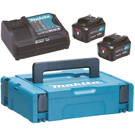 Pack 2 Batteries BL1041B + DC10SA + Makpac MAKITA - 197641-2
