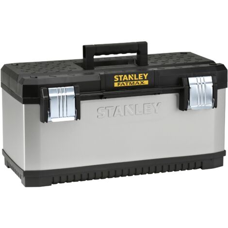 Stanley – Boîte à outils métallique et polypropylène 58,4 x 29,3 x 29,5 cm – Capacité 26 litres – Cadenassable – Poignée ergonomique – 195616