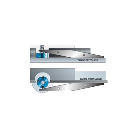 Réglet de toupilleur aluminium 500x65 mm LEMAN - 380.700.500