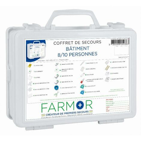 Coffret de secours FARMOR Bâtiment - 8/10 personnes - FAR2036PP (1/5)