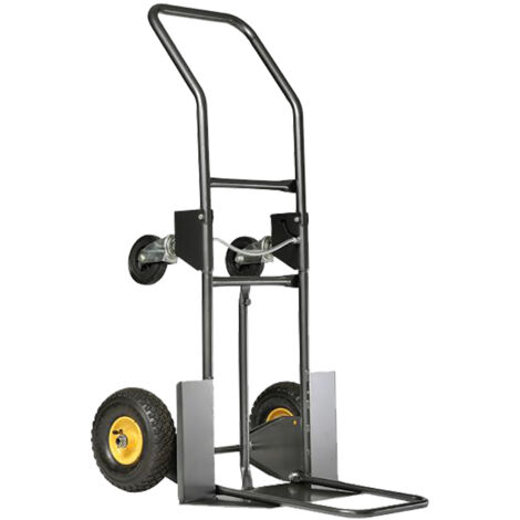 Haemmerlin – Diable transformable en chariot 200 kg – Roues gonflées Ø 260 mm – Structure tube peint – Pelle fixe 187x598 mm – 307071101