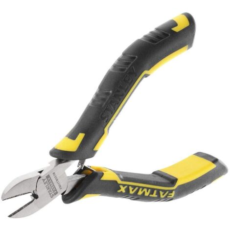 Stanley – Pince coupante diagonale 110 mm FMHT080518 – Acier trempé – Poignée bi-matière ergonomique – Coupe précise pour électricien