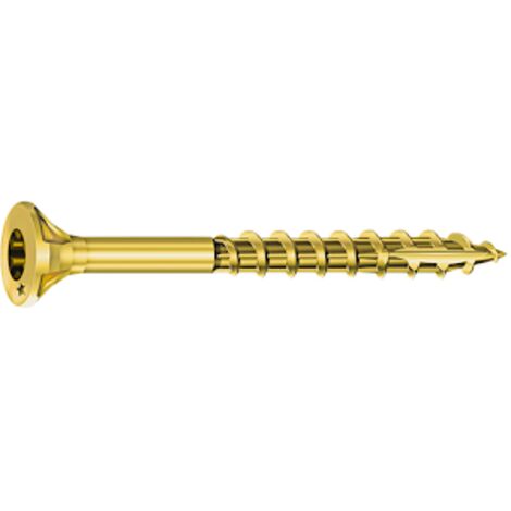 Rocket – Vis à bois étoile TX 25 5x70 mm – Acier bichromaté lubrifié – Lot de 200 vis – Pour fixation bois et aggloméré