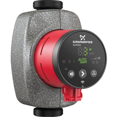 Grundfos – Circulateur ALPHA2 25-60 180 – Raccord G 1 1/2 – Entraxe 180mm – Tension 230V – Débit 3,8 m³/h pour chauffage et refroidissement