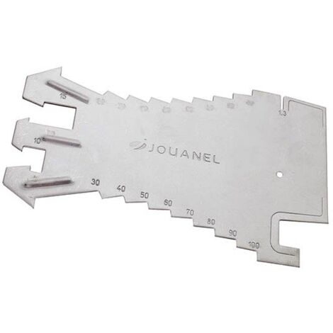 Jouanel – Tracette à zinc en acier inoxydable – Pour graver segments droits et jauger profils joint debout – 150 x 95 mm – Poids 80 g