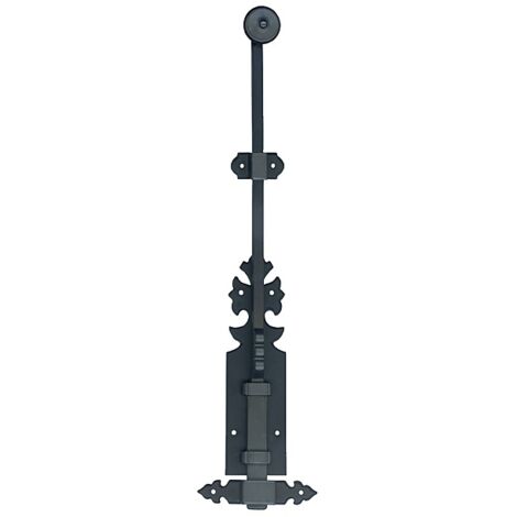 Verrou rustique 1307 BOUVET 400 mm - fer noir - 20748 (1/2)
