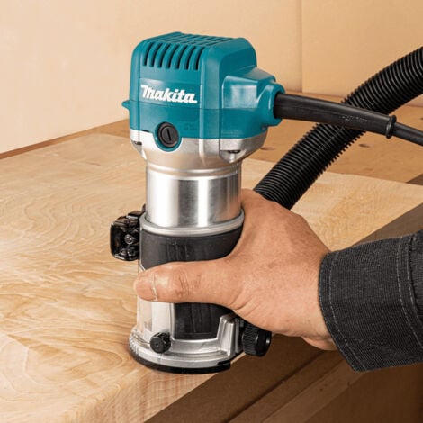 Affleureuse défonceuse  MAKITA RT0702CX3J 710W Ø8 mm en MAKPAC avec 4 bases