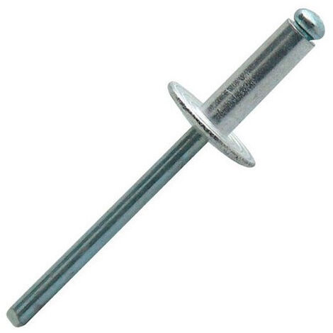 Scell-It – Rivet alu standard tête large 4,8mm x 10mm – Boîte de 250 unités – Pour assemblages robustes – Norme DIN7337