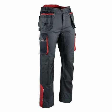 Pantalon stretch FACOM Ultimate poches flottantes Noir/Gris/Rouge Taille 46 - FXWW1020E-46 (1/4)