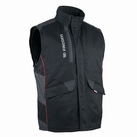Gilet de travail bodywarmer matelassé FACOM Track Noir/Rouge Taille M - FXWW5000E-M