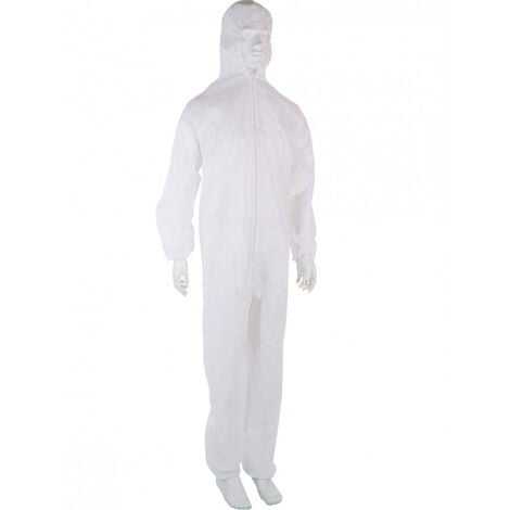 Combinaison polypropylène à capuche fermeture glissière SINGER - Blanc Taille XXL - PLYCBC05