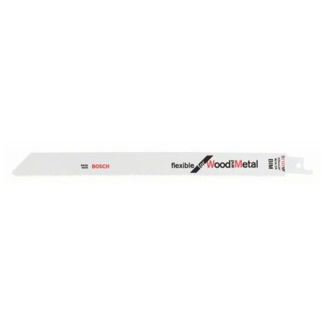 Bosch – Lame de scie sabre BIM flexible pour bois et métal 225 mm – Boîte de 25 – Coupe précise sans éclat – 2608657559