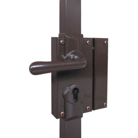 Mul-T-Lock – Serrure électrique 3 points réversible marron H.2040mm – Pour porte 40mm – Entraxe 81mm – Sens réversible – S300M