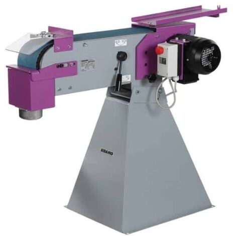 Sidamo – Ponceuse à bande 2200W TRI avec socle – Moteur haute performance IE2 – Pour bois dur et teck – 20105029 (1/2)